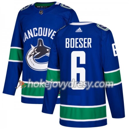 Pánské Hokejový Dres Vancouver Canucks Brock Boeser 6 Adidas 2017-2018 Modrá Authentic